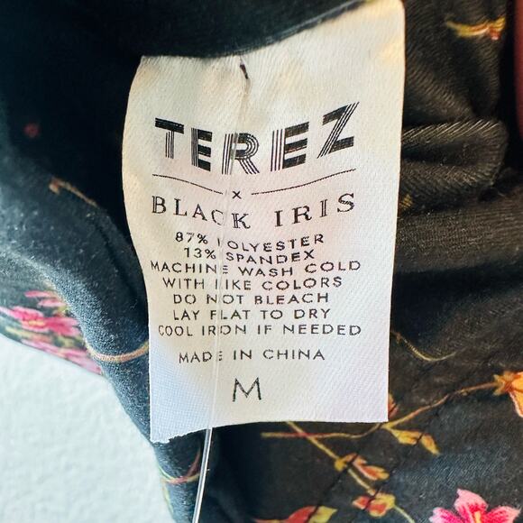 Terez Floral Black Sports Bra M - Picture 3 of 3